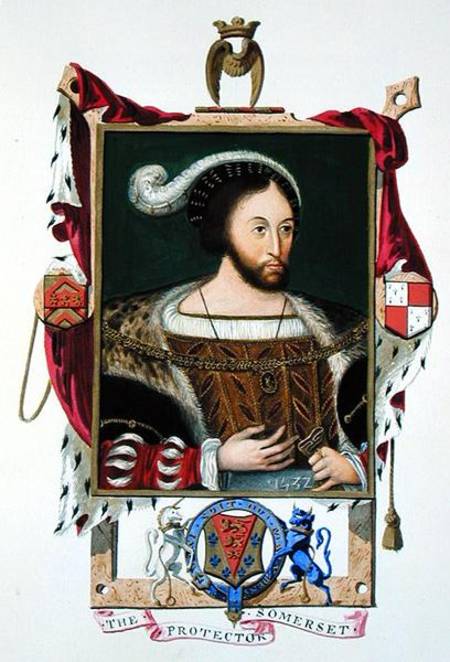 Portrait of Edward Seymour (c.1506-52) Lord Protector of Edward VI and Duke of Somerset from 'Memoir von Sarah Countess of Essex