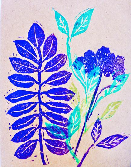 flora linocut 2020