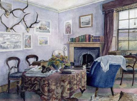 Drawing Room Interior in a Country House in Scotland von Scottish school