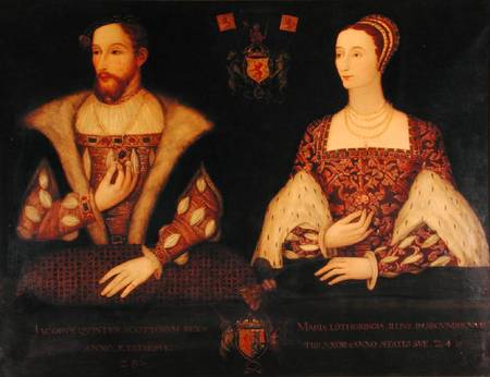 Copy of the original double portrait of Mary of Guise (1515-60) and King James V (1512-42) commissio von Scottish school