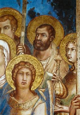 Maesta, detail of the saints 1315