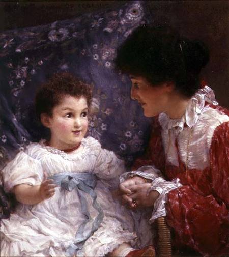 Portrait of Mrs George Lewis and her daughter Elizabeth von Sir Lawrence Alma-Tadema