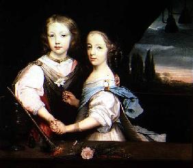 Portrait of Winston and Arabella (1648-1730) Churchill, children of Sir Winston Churchill