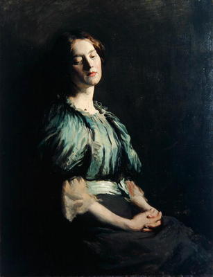 Portrait of a Girl Wearing a Green Dress, 1899 (oil on canvas) von Sir William Orpen