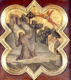 St. Francis Receiving the Stigmata (tempera on panel) 19th