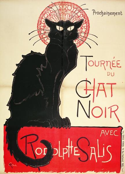 Poster advertising a tour of the Chat Noir Cabaret, 1896 (colour litho) 16th