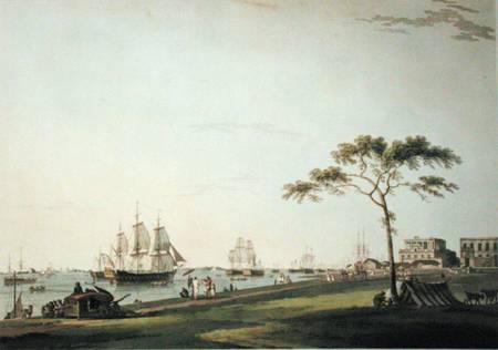 View Taken on the Esplanade, Calcutta, plate I from 'Oriental Scenery' von Thomas Daniell
