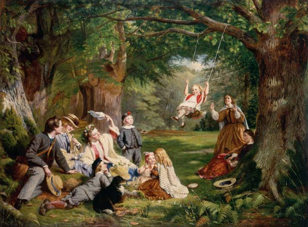 Das Picknick - Thomas P. Hall als Kunstdruck oder Gemälde.