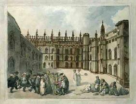 Quadrangle of King's College, Cambridge  & w/c on