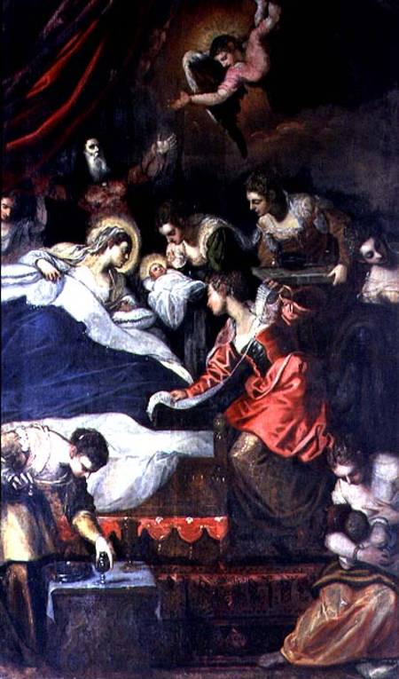 Birth of the Virgin von Tintoretto (eigentl. Jacopo Robusti)
