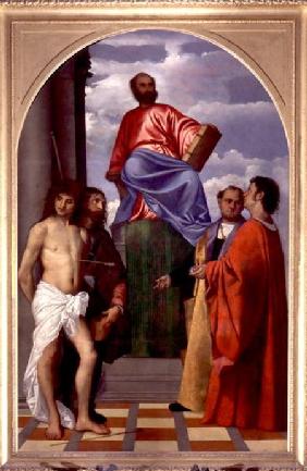 St. Mark with SS. Sebastian, Roch, Cosmas and Damian