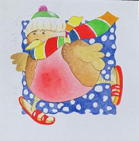 Snow Robin, 2005 (w/c on paper) 