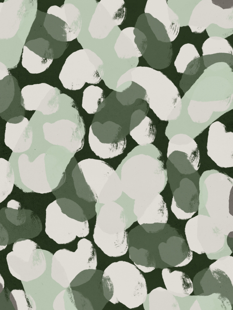 Grünes Muster mit runden Strichen von Treechild