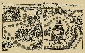 Die Eroberung Sibiriens von Jermak (Karte aus der Kungurchronik)