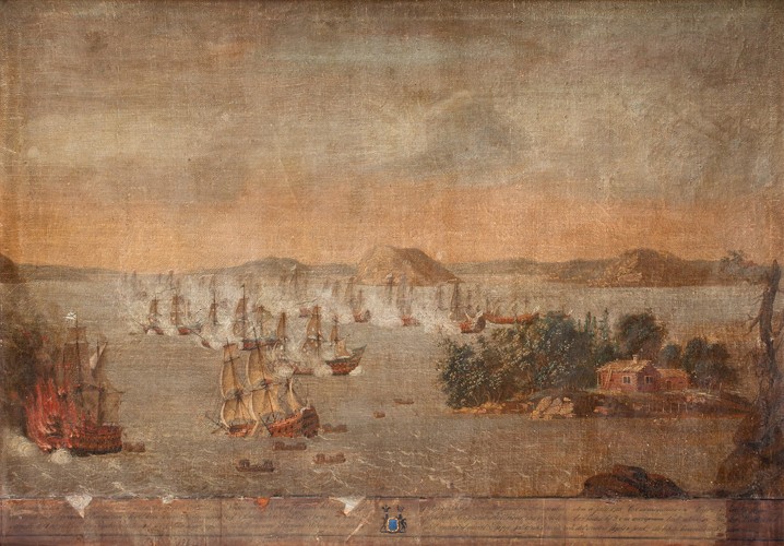 Die Seeschlacht von Hogland am 22. Juli 1713 von Unbekannter Künstler