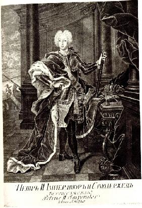 Porträt des Zaren Peter II. (1715-1730)