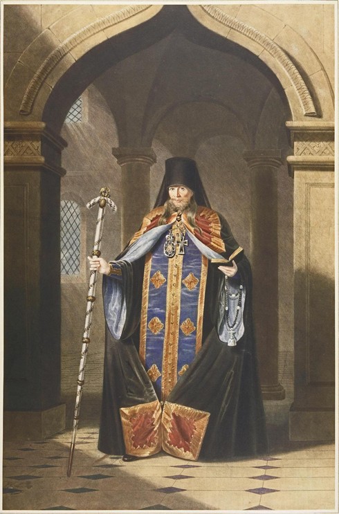 Porträt von Archimandrit Photius von Russland (1792–1838) von Unbekannter Künstler