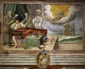 Der Heilige Franziskus weist seine Brueder an, den Sultan zu taufen 1650