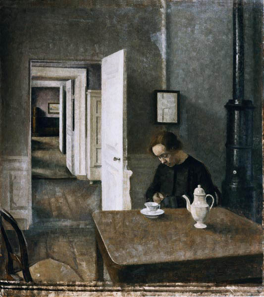 Interieur, Strandgade 25 von Vilhelm Hammershoi