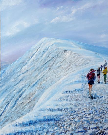 Race on Helvellyn mid winter 2018