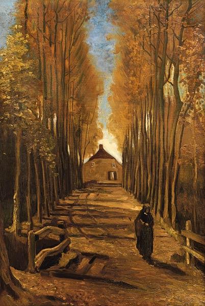 Pappelallee im Herbst 1884