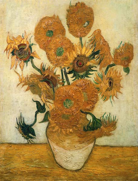 Vierzehn Sonnenblumen in einer Vase von Vincent van Gogh