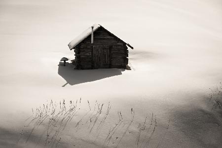 Hütte mit Kamin