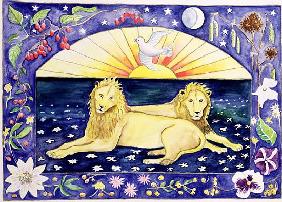 Lions (month of December from a calendar) 