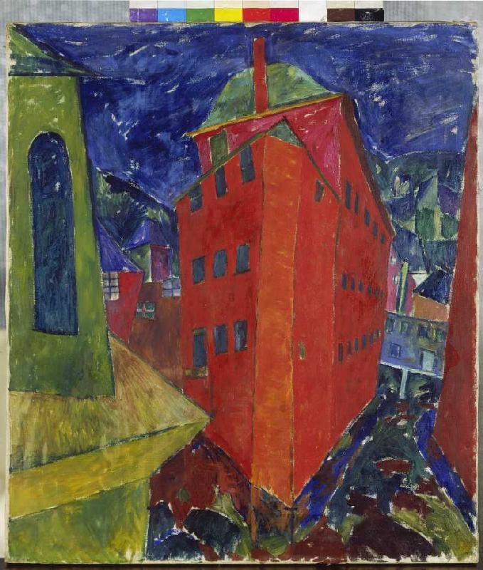 Rotes Haus in Monschau von Walter Ophey