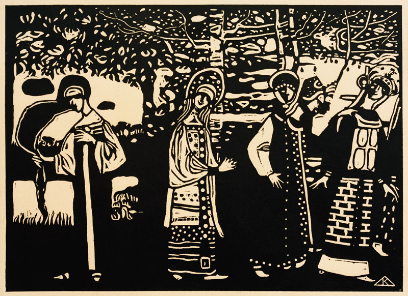 Frauen im Wald von Wassily Kandinsky
