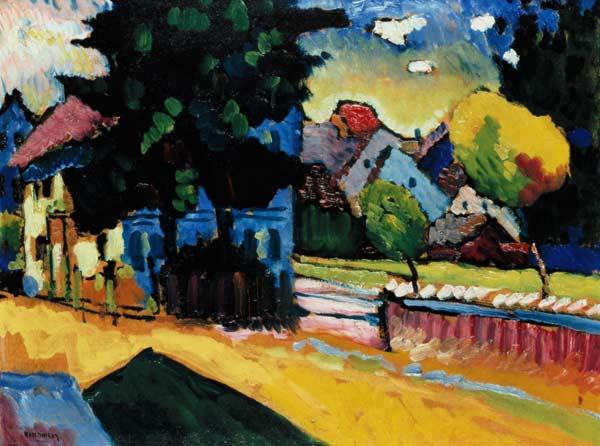 Murnau - Landschaft mit grünem Haus 1908