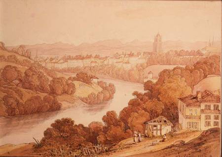 Berne, Switzerland - William Alfred Delamotte als Kunstdruck oder  handgemaltes Gemälde.