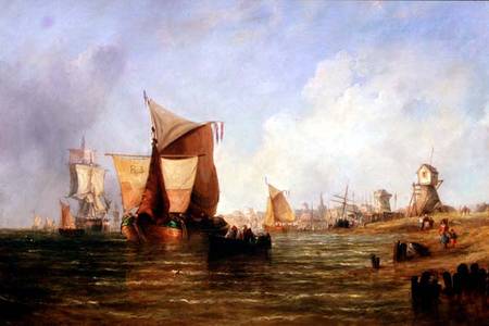Shipping on the Dort, Holland von William Calcott Knell