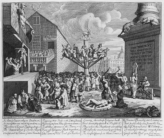 Emblematical print of the South Sea Scheme von William Hogarth