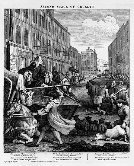 Second stage of Cruelty von William Hogarth