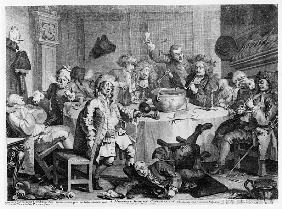 A Midnight Modern Conversation, from ''The Works of William Hogarth''