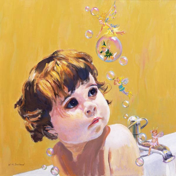 Bubble Bath (oil on board)  von William  Ireland