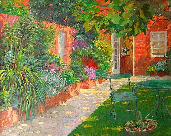 Courtyard (oil on board)  von William  Ireland