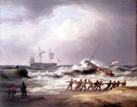 Lifeboat going to a Vessel in Distress von William Joy