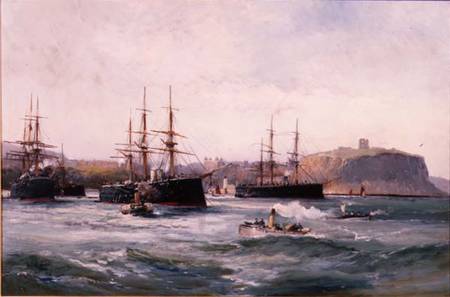 The Channel Fleet off Scarborough von William Lionel Wyllie
