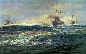 1st Battle Squadron of Dreadnoughts Steaming down the Channel in 1911