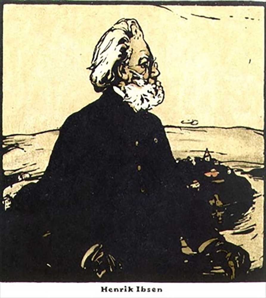 Henrik Ibsen, aus "Zwölf Porträts - Zweite Serie", erstmals 1902 bei William Heinemann erschienen von William Nicholson