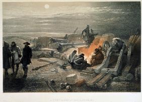 Eine ruhige Nacht der Batterie 1855