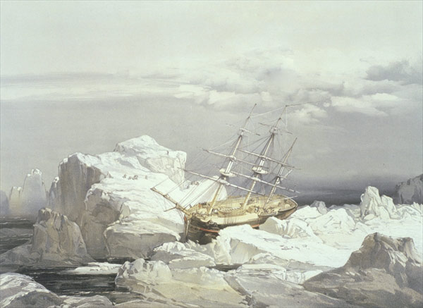 Critical Position of H.M.S Investigator on the North Coast of Baring Island von William Simpson