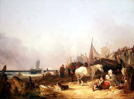 Coastal Scene with Figures von William Snr. Shayer