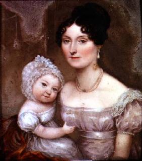 Lady FitzHerbert with one of her youngest children c.1817